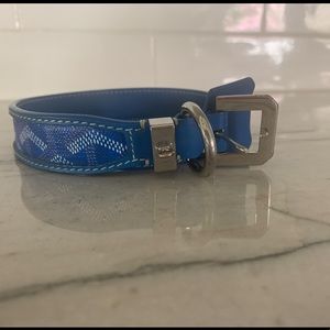 Small Goyard dog collar in blue